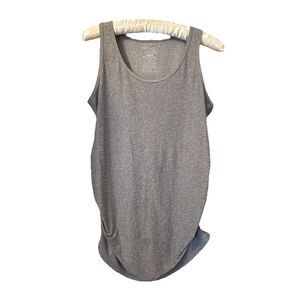 Time And Tru Maternity Gray Sleeveless Tank Top Womens Size M (8-10) Ruched